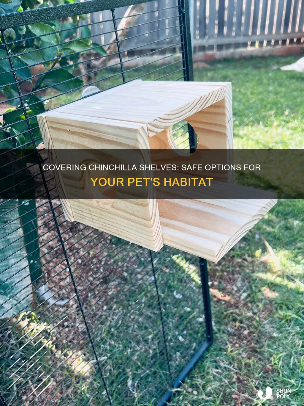 what to cover chinchilla plastic shelves with