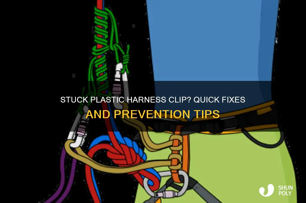 what to do if a plastic harness clip gets stuck
