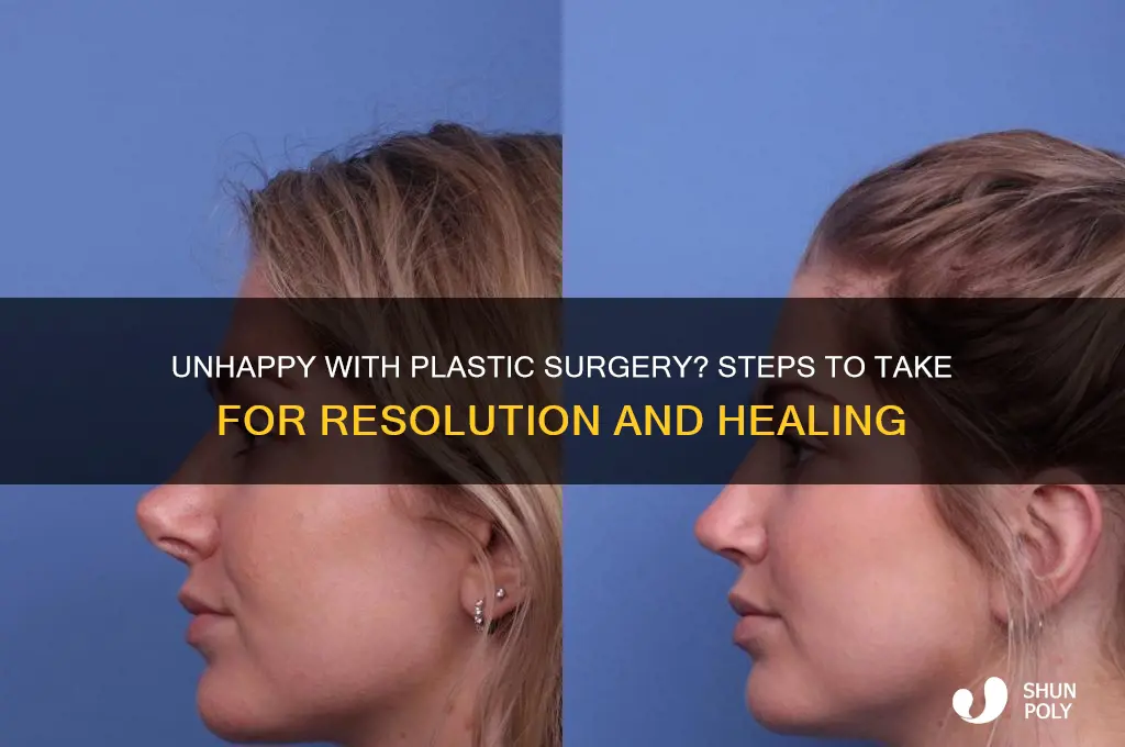 what to do if unhappy with plastic surgery