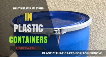 Safe Handling of Gas Stored in Plastic Containers