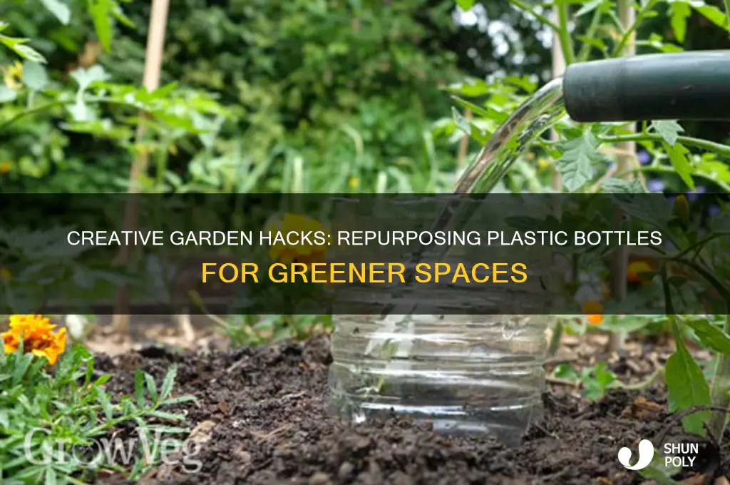 what to do with plastic bottles in the garden
