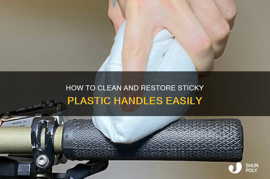 what to do with plastic handles that get sticky