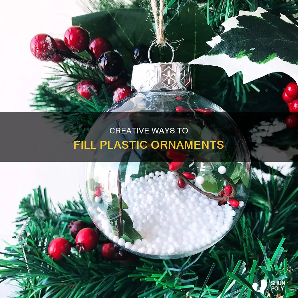 what to fill plastic ornaments with