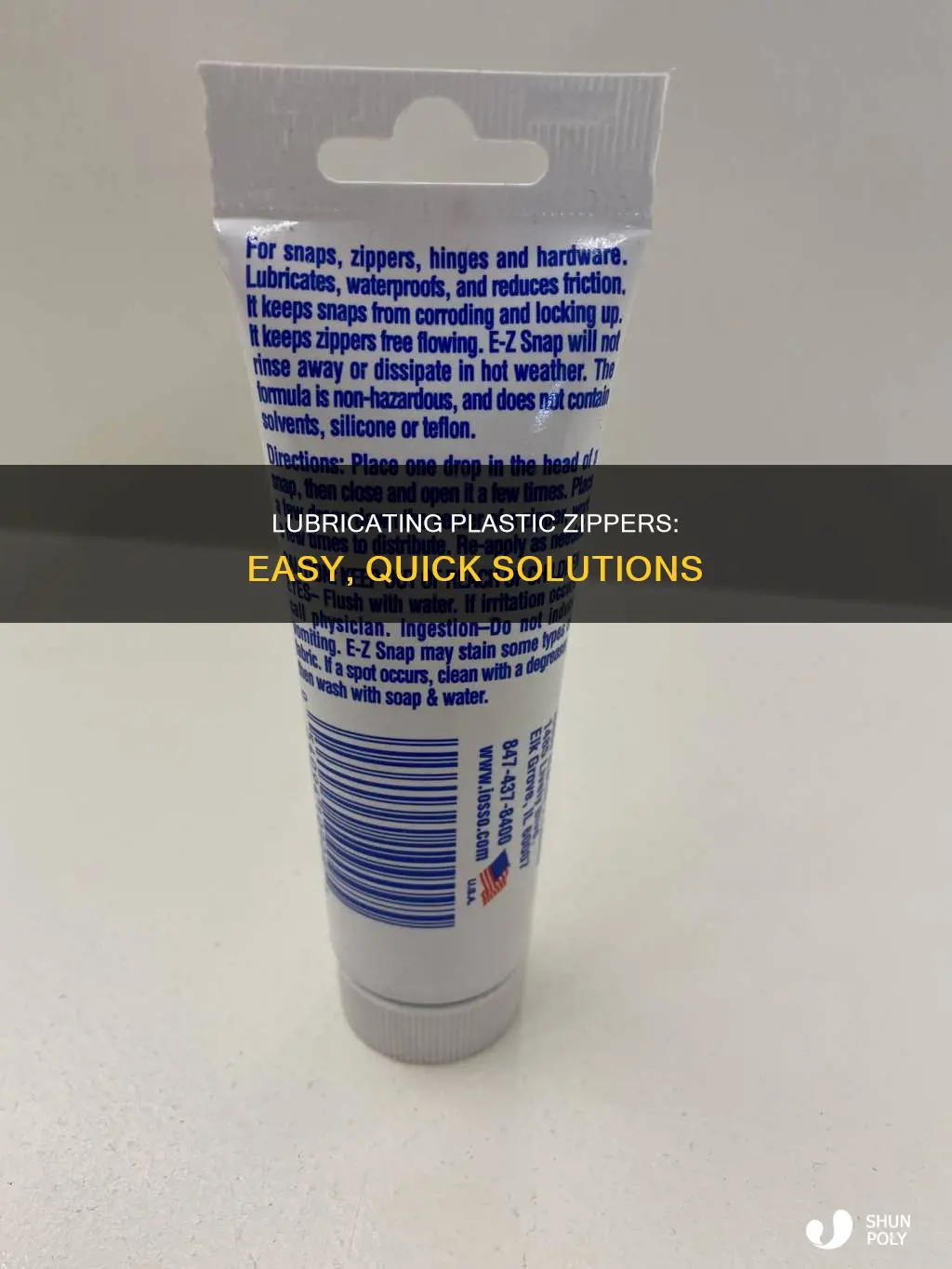 what to lube a plastic zipper with