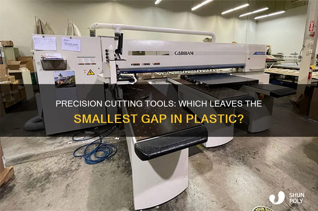 what tool leaves smallest gap when cutting plastic