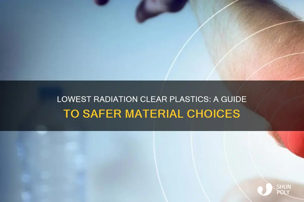 what type of clear plastic gives off the least radiation