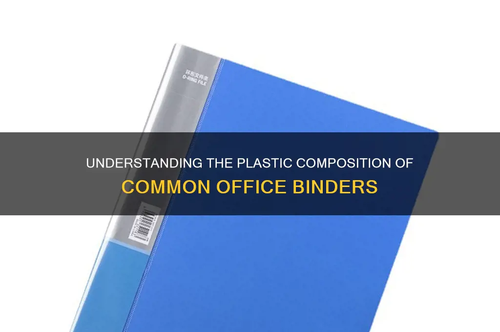 what type of plastic are binders made from