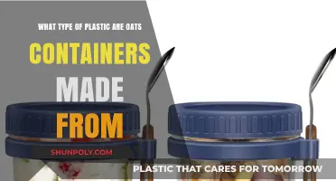 Oats Containers: What Plastic Are They Made Of?