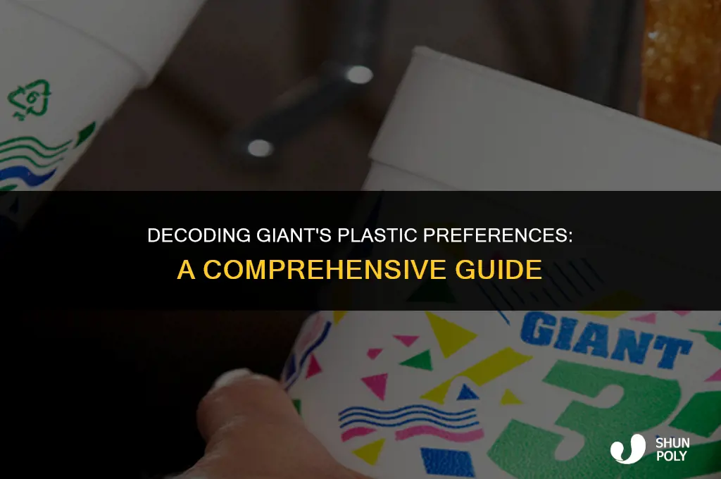 what type of plastic does giant take