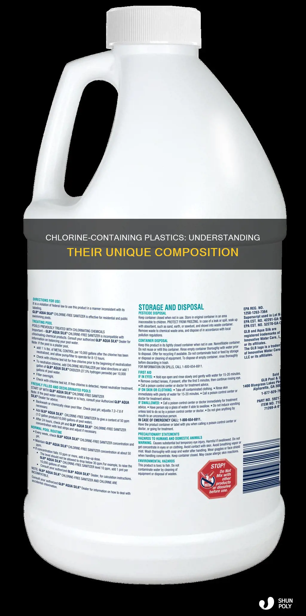 what type of plastics contain chlorine