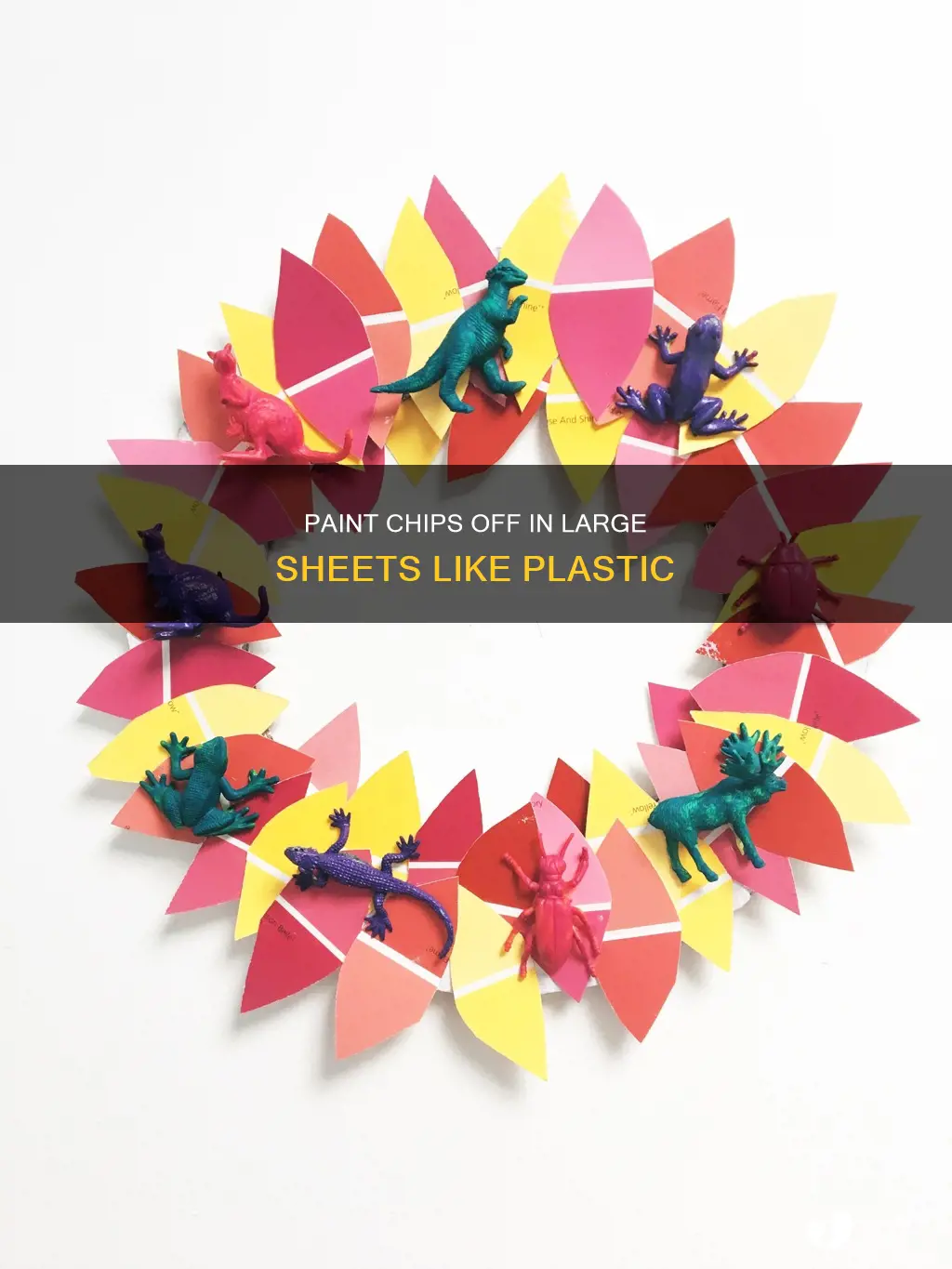 what type paint cips off in big pieces liie plastic