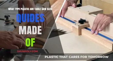 Table Saw Sled Guide Materials: Understanding the Plastic Types Used