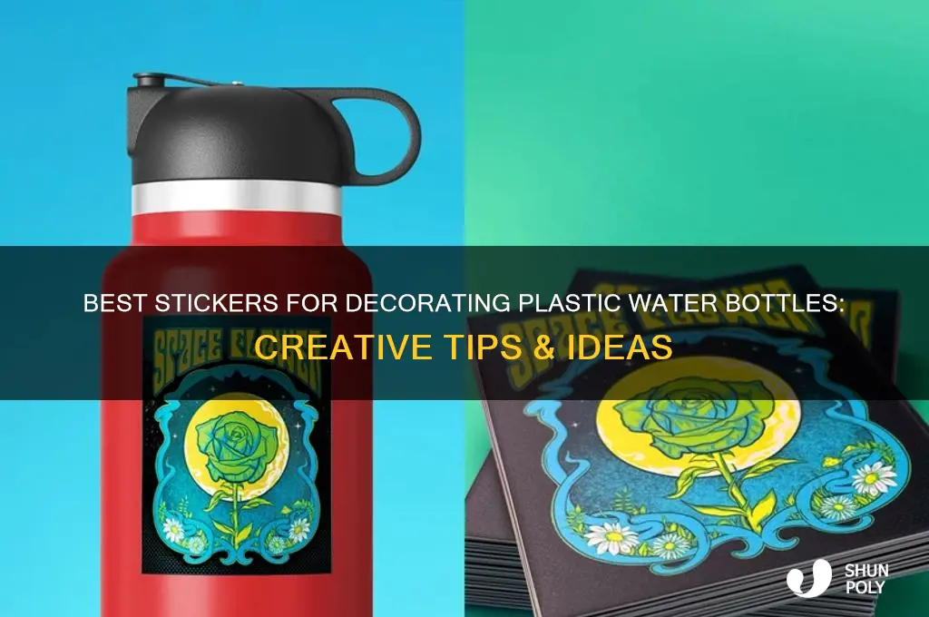 what type stickers to use to decorate plastic water bottle