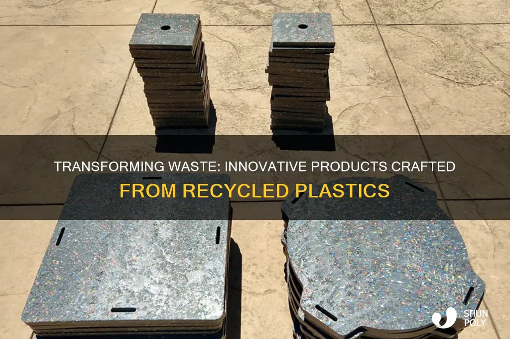 what types of products are made from recycled plastics