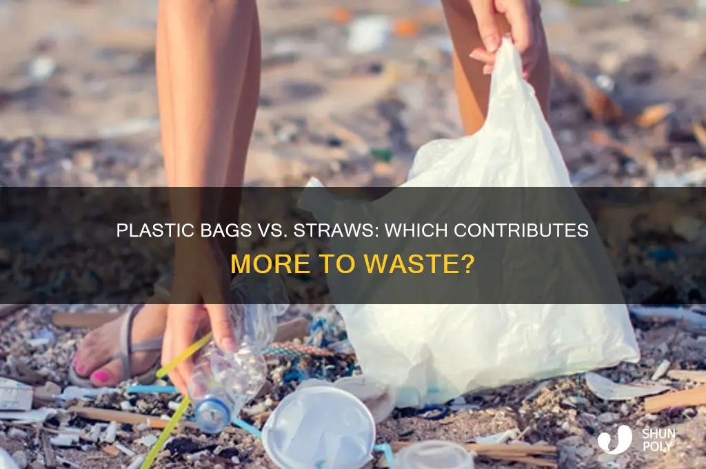 what uses more plastic plastic bags or plastic straws