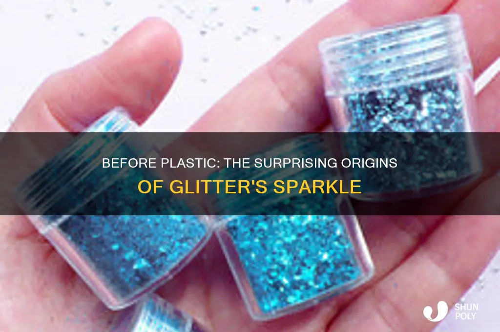 what was glitter made of before plastic