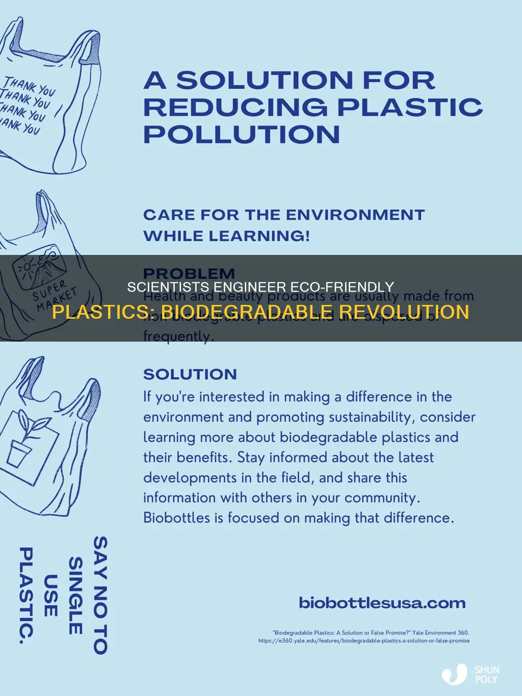 what ways have scientists developed biodegradable plastics