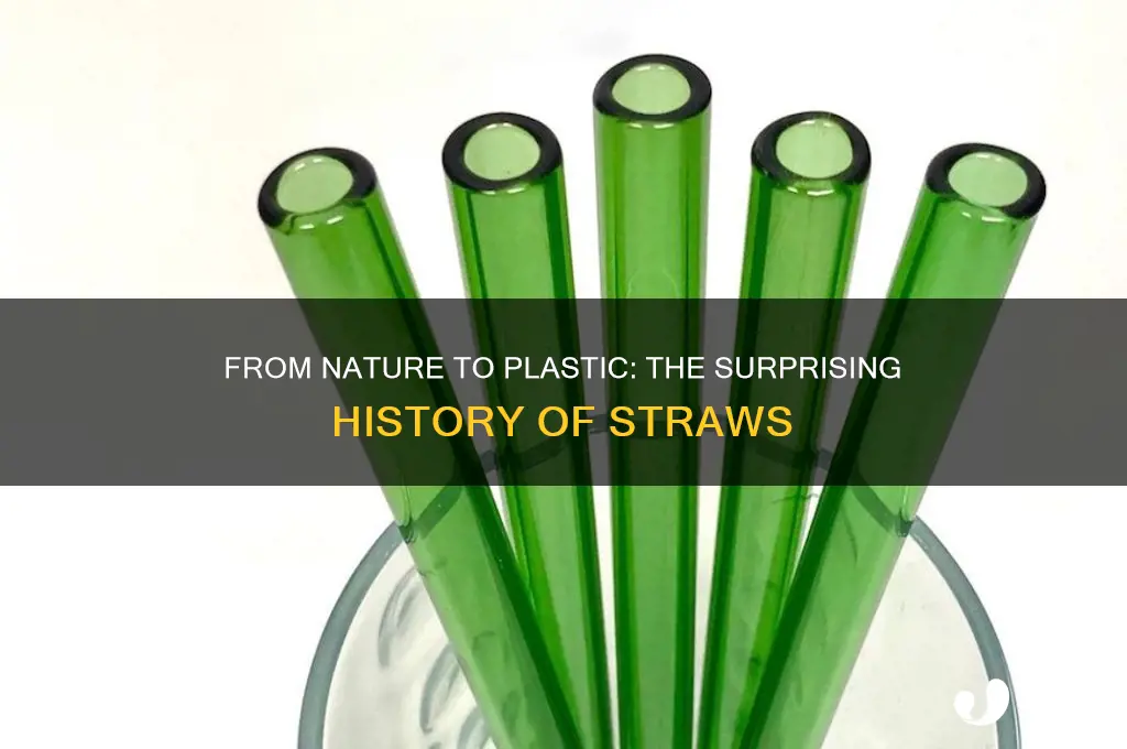 what were straws made of before plastic