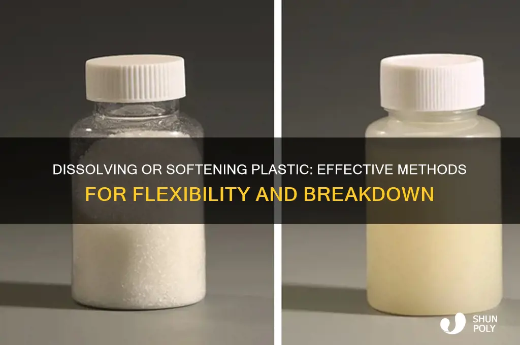what will desolve plastic or make it plyable