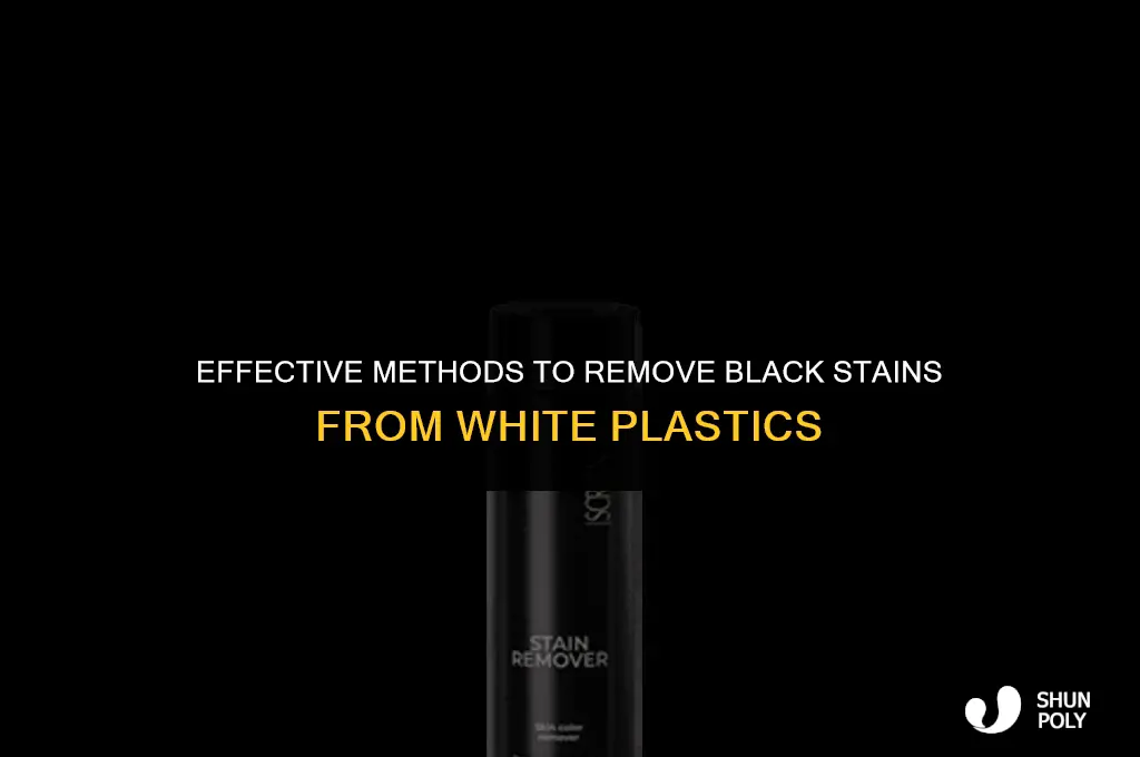 what will take black stain off white plastics