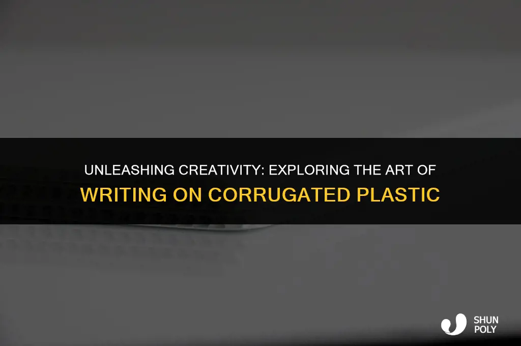 what writes on corregated plastic