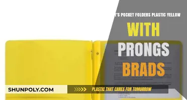 Organize in Style: Yellow Plastic Pocket Folders with Prongs and Brads