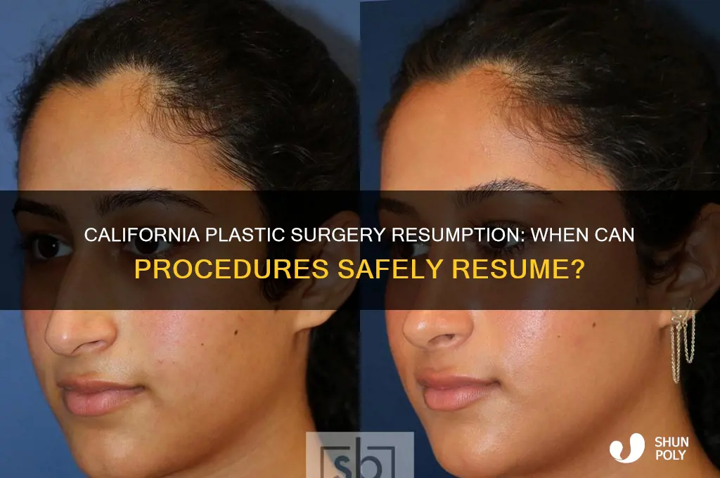 when can plastic surgery resume in california