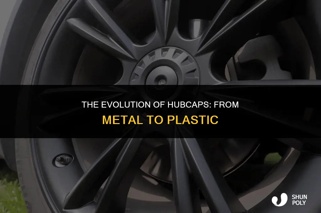 when did hubcaps become plastic