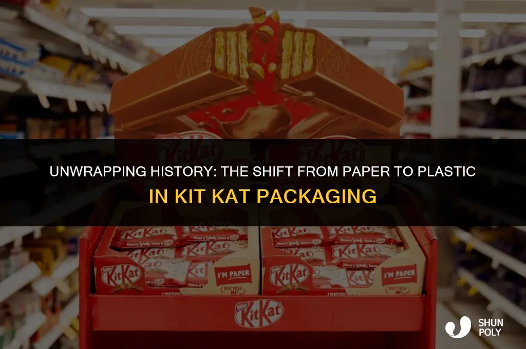 when did kit kats switch to plastic wrappers