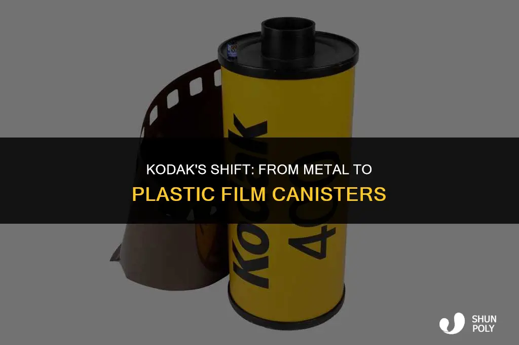 when did kodak switch from metal film canisters to plastic