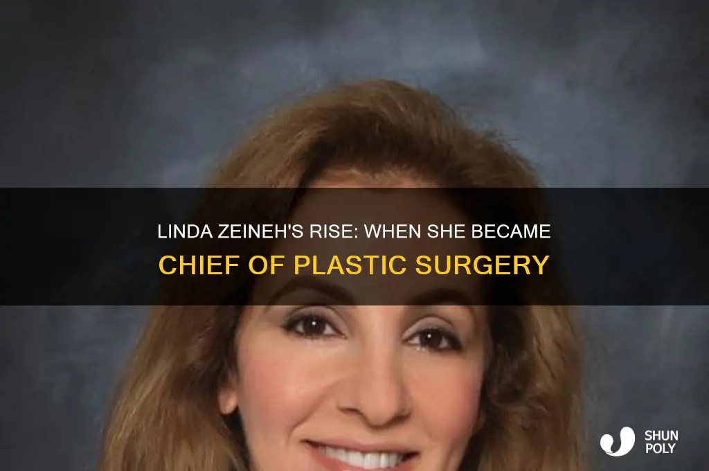 when did linda zeineh become chief of plastic surgery