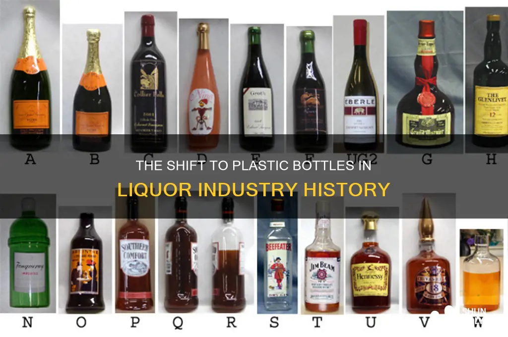when did liquor start being bottled in plastic