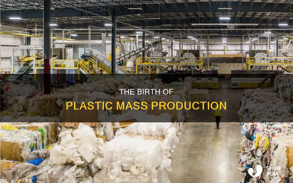 when did mass production of plastic begin
