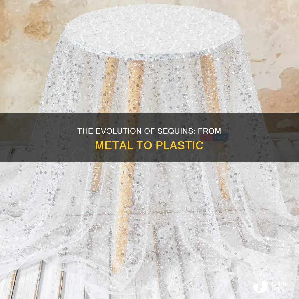 when did metal sequins go to plastic
