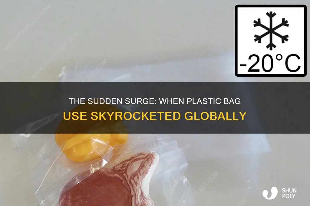 when did plastic bag use skyrocket