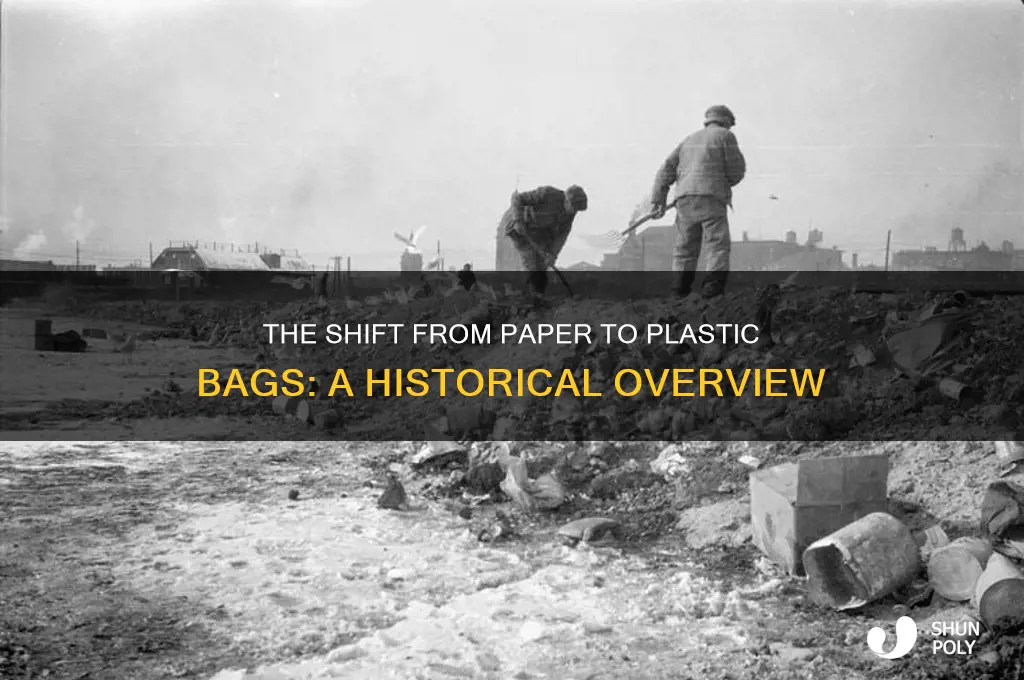 when did plastic bags replace paper