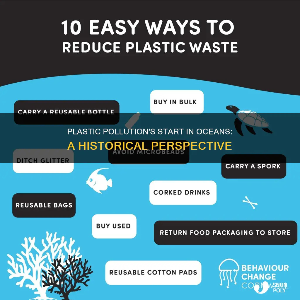 when did plastic pollutionn in oceans begin