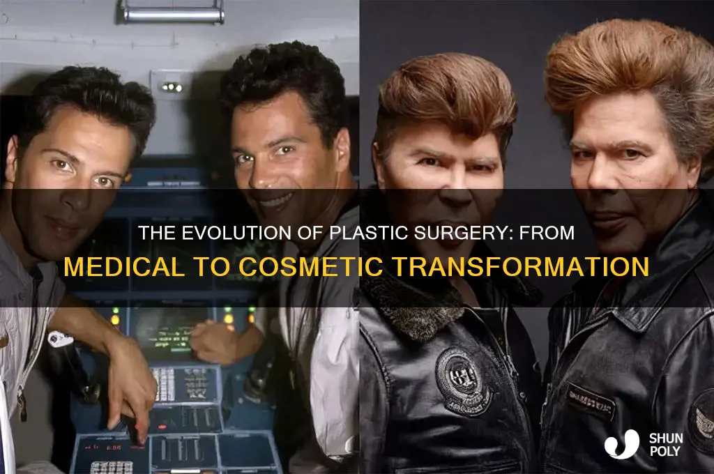 when did plastic surgery become cosmetic