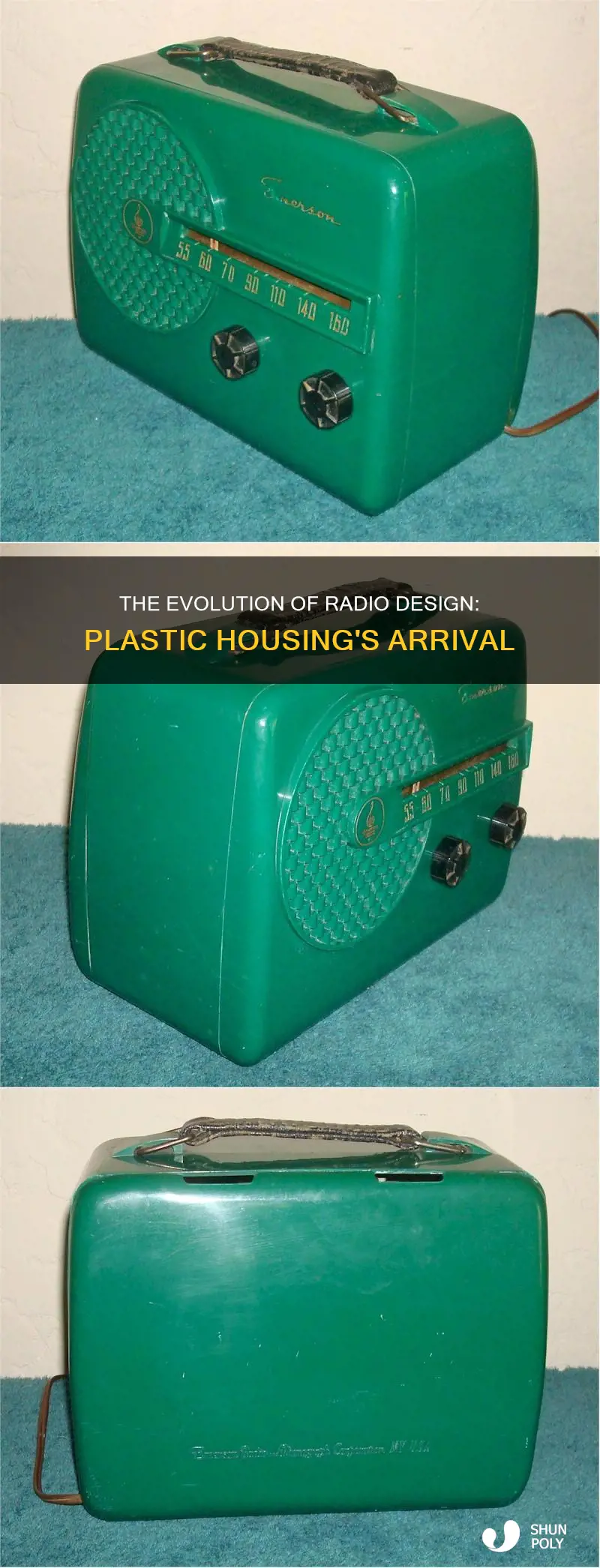 when did radios start having plastic housing