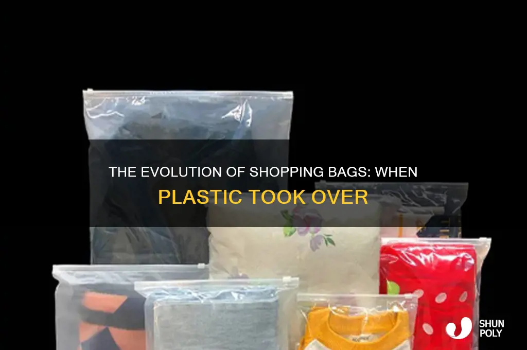 when did shooping bags become plastic