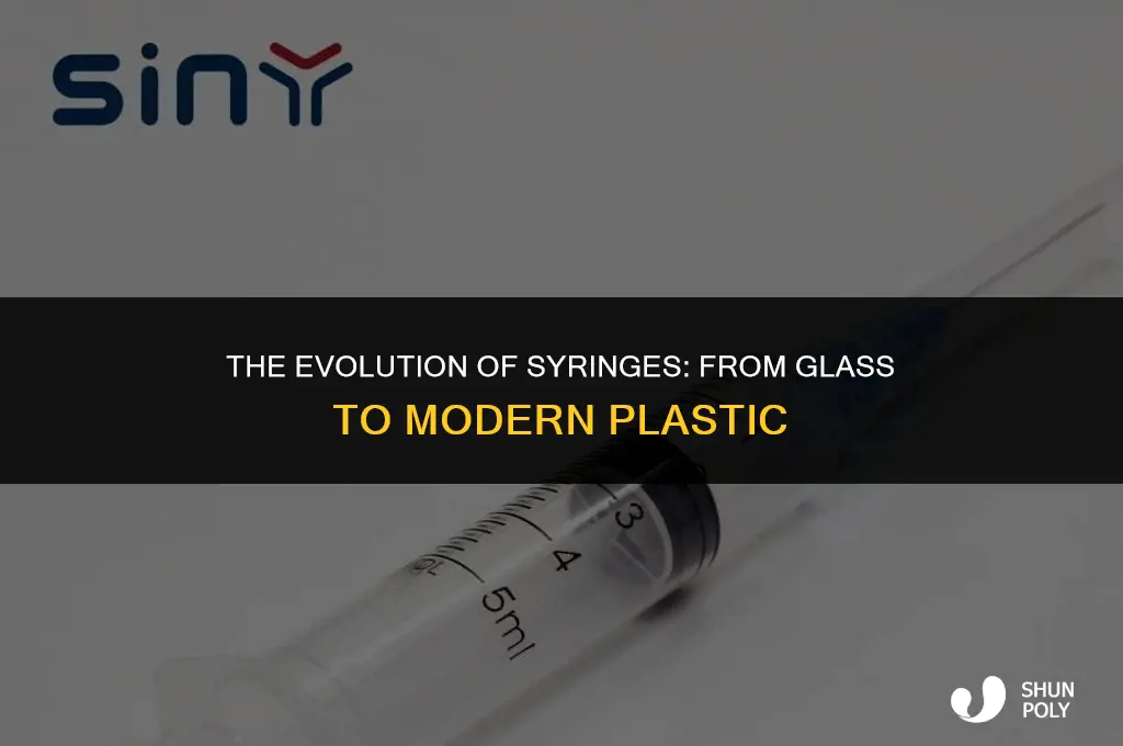 when did syringe turn plastic