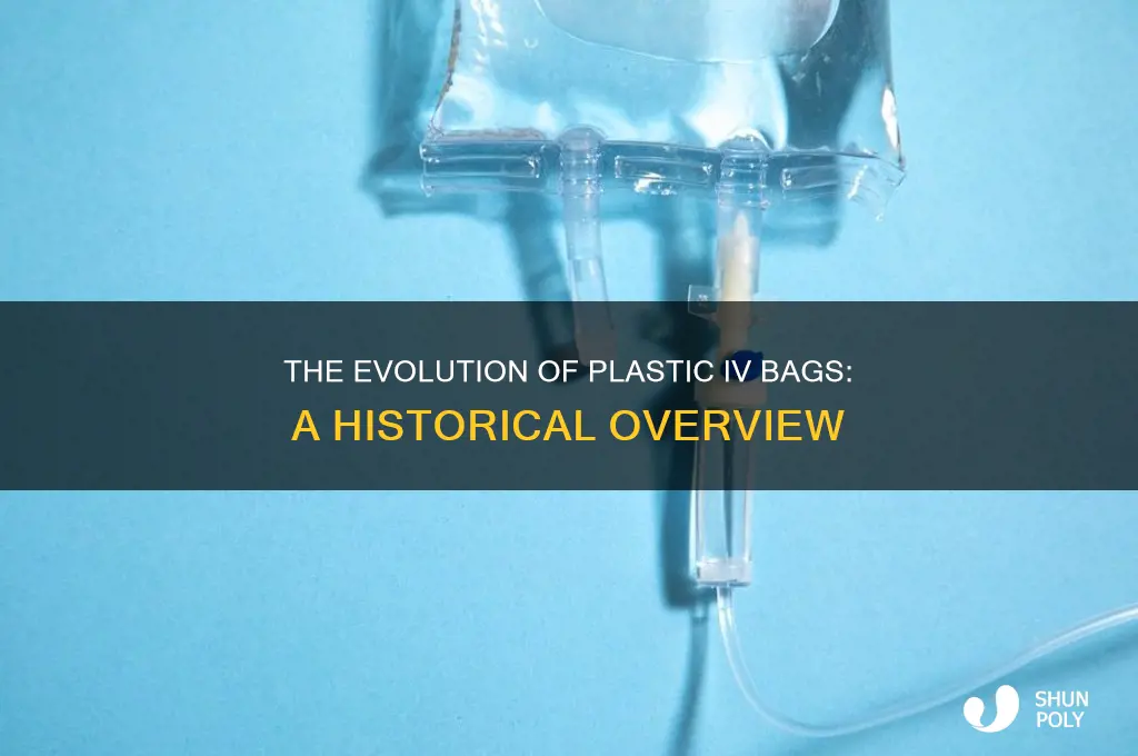 when did the plastic iv bag start
