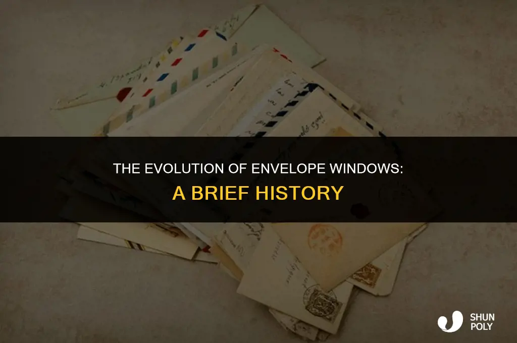 when did they invent plastic windows on envelopes