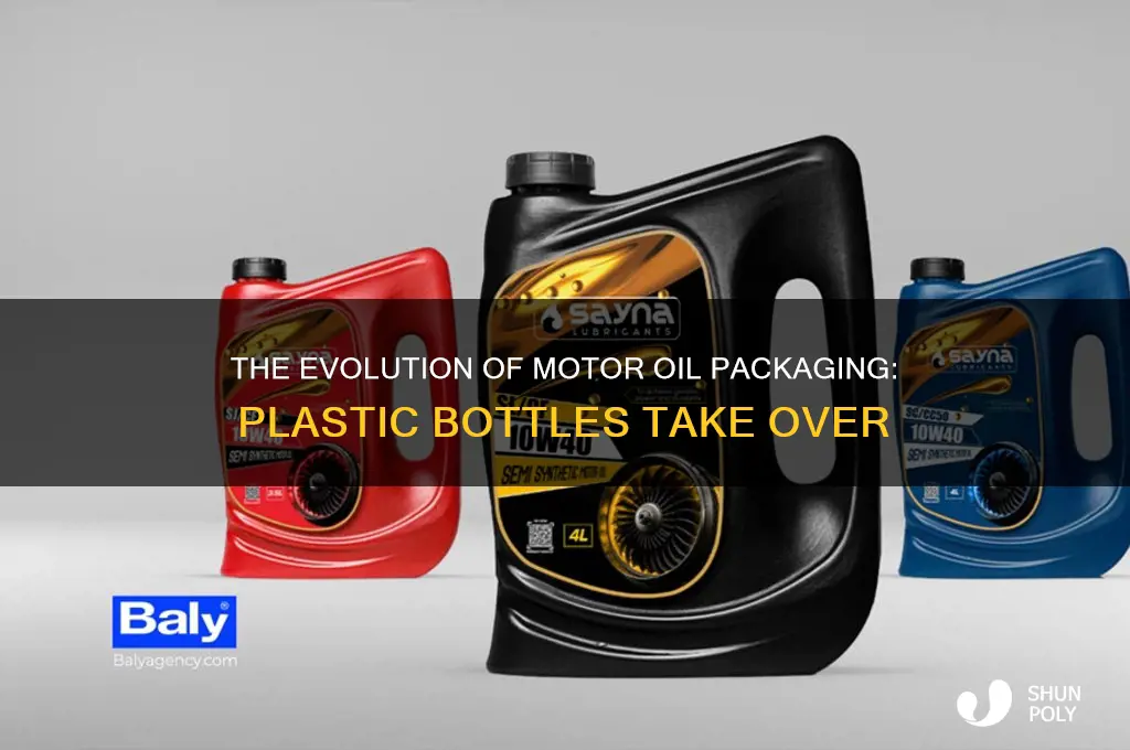 when did they start using plastic bottles for motor oil
