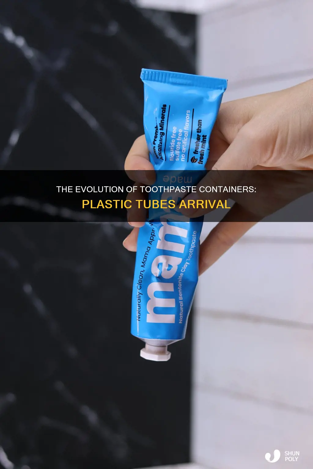 when did toothpaste come in plastic tubes