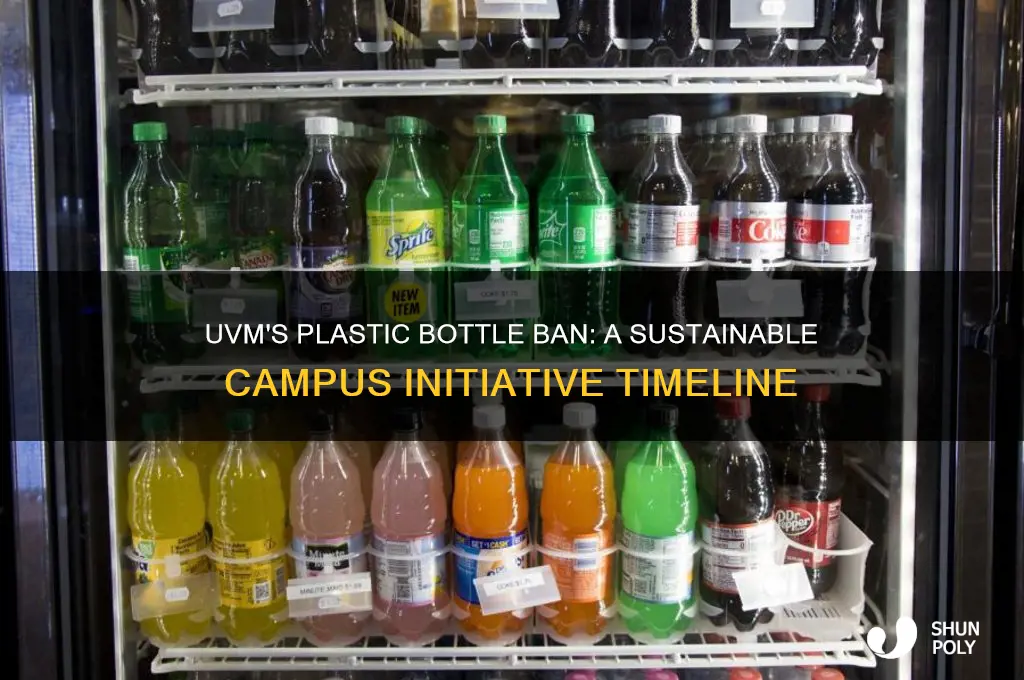 when did uvm ban plastic water bottles