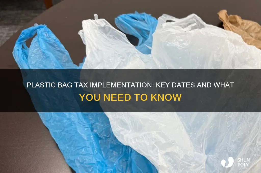 when does plastic bag tax take effect