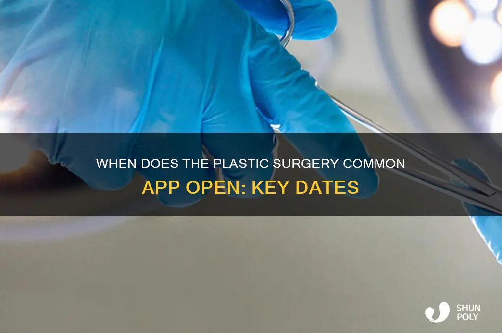when does plastic surgery common app open