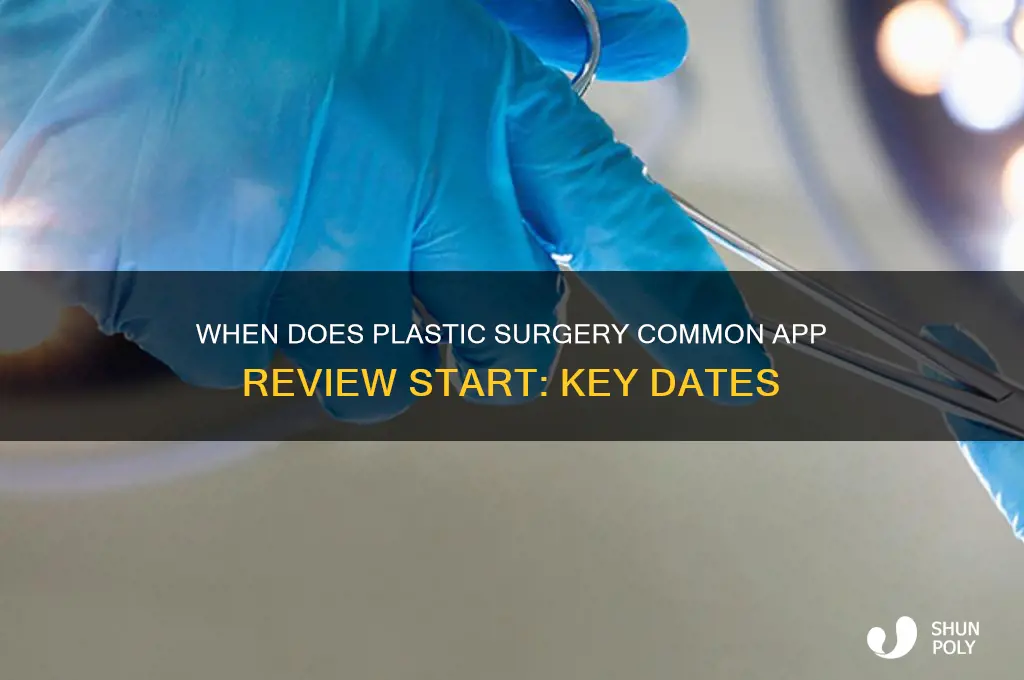when does plastic surgery common app review begin