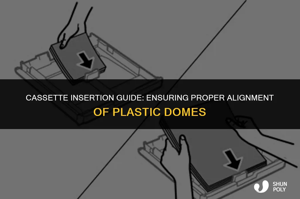when inserting the cassette the plastic domes should be